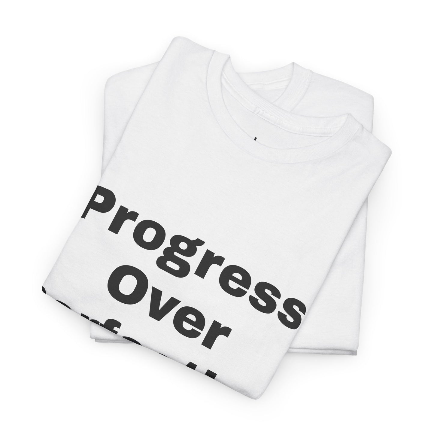 Progress Over Perfection LS Monogram Tee — Minimalist Logo T‑Shirt