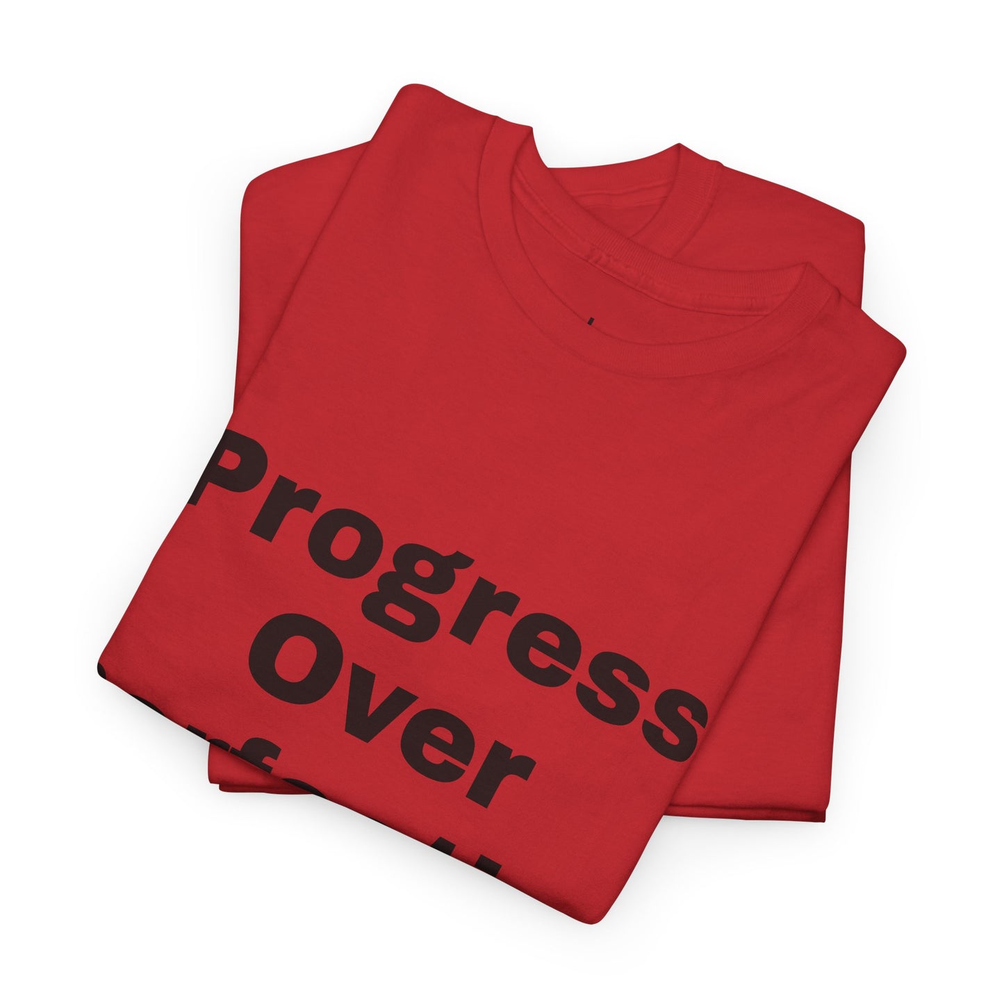 Progress Over Perfection LS Monogram Tee — Minimalist Logo T‑Shirt