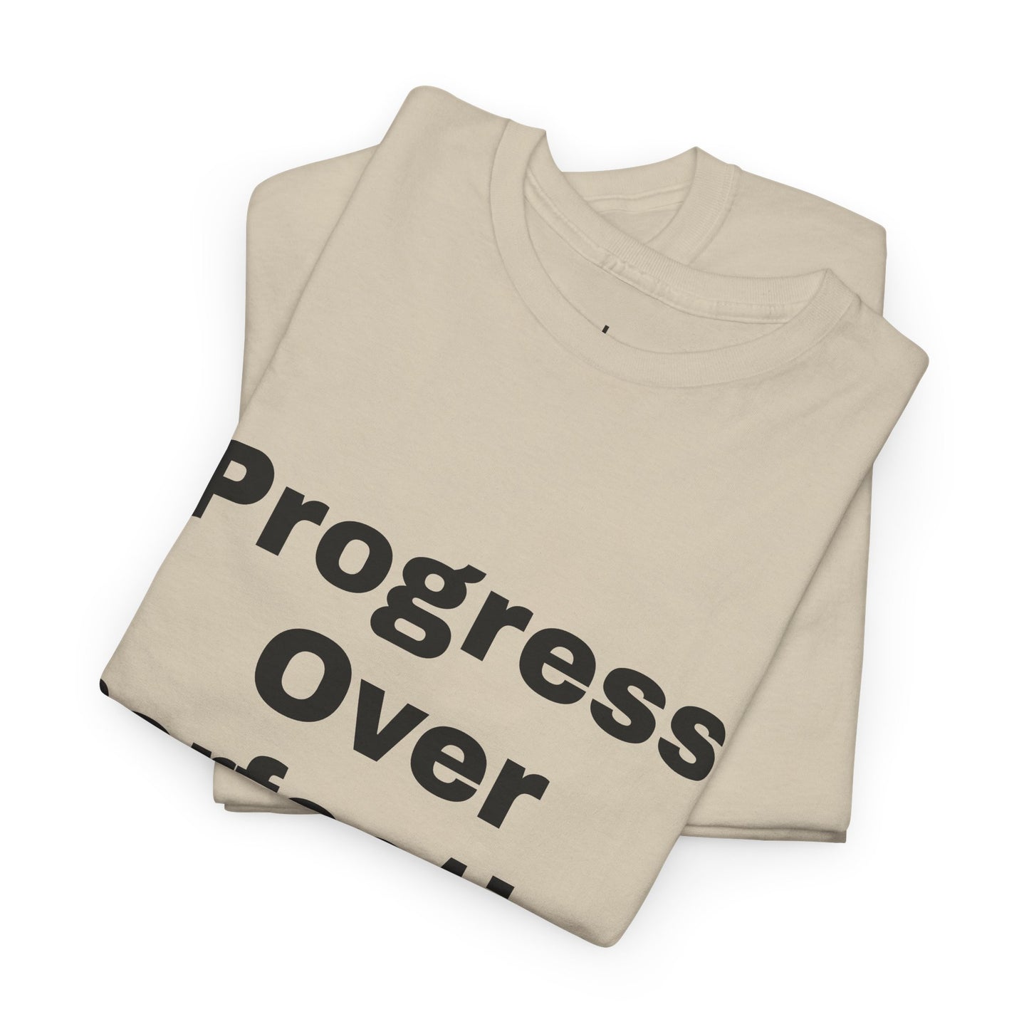 Progress Over Perfection LS Monogram Tee — Minimalist Logo T‑Shirt