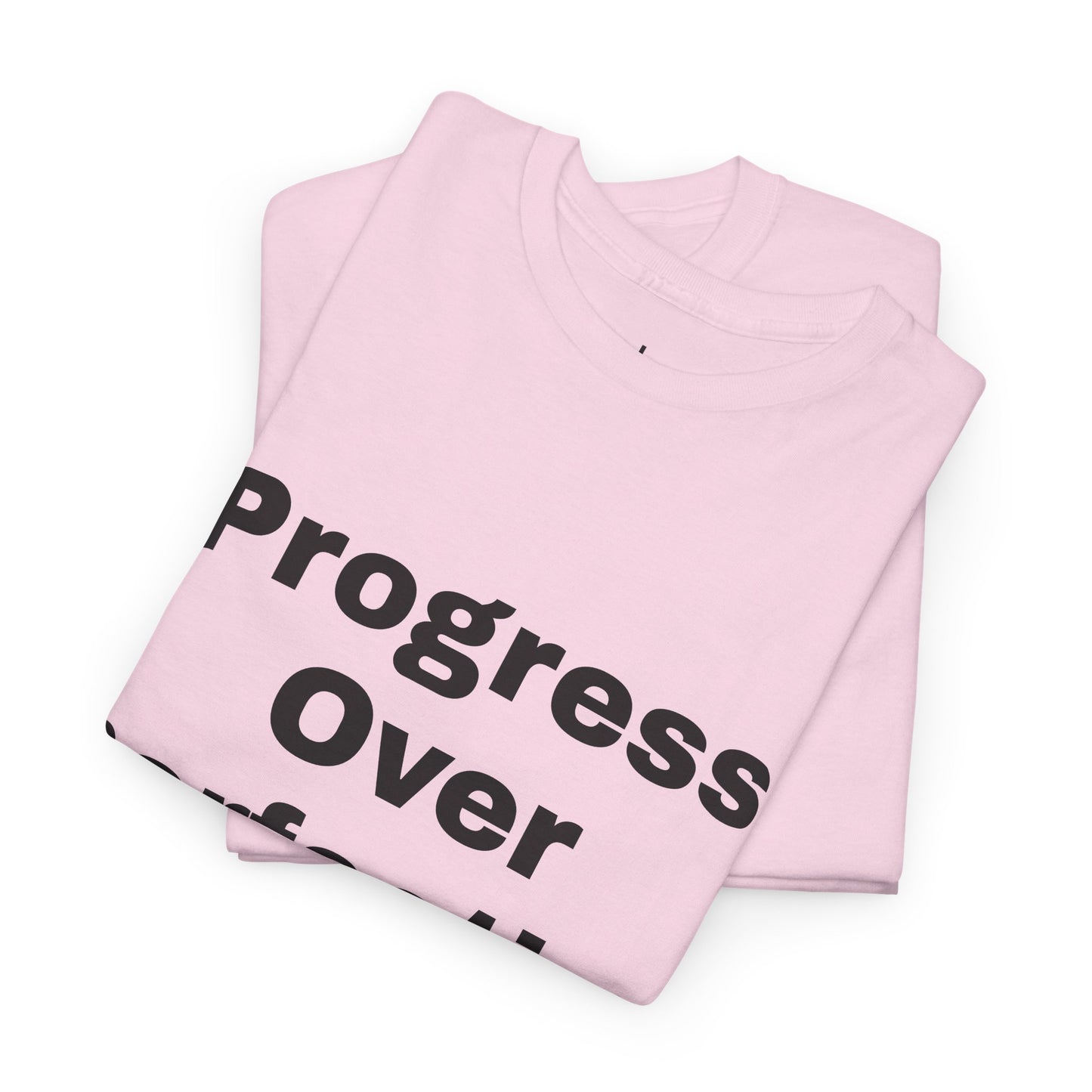 Progress Over Perfection LS Monogram Tee — Minimalist Logo T‑Shirt